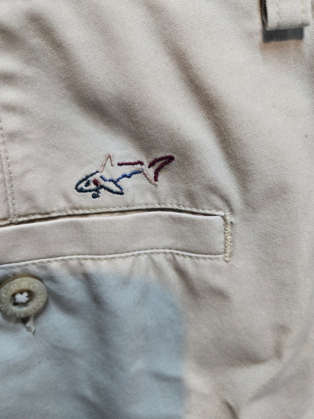 Greg Norman Collection Men's Pleated Golf Shorts Khaki Beige Size 34