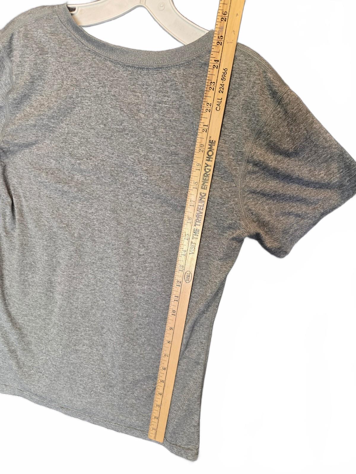 Nike Women's Dri-FIT V-Neck Short Sleeve Training Shirt Heather Gray Size Med