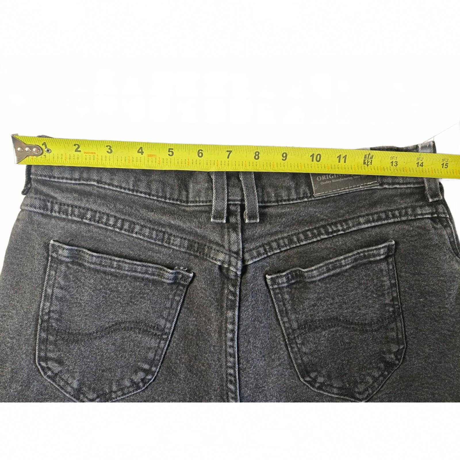 Lee Women's Relaxed Straight Leg Dark Wash Black Denim Jeans - Size Measured, VG