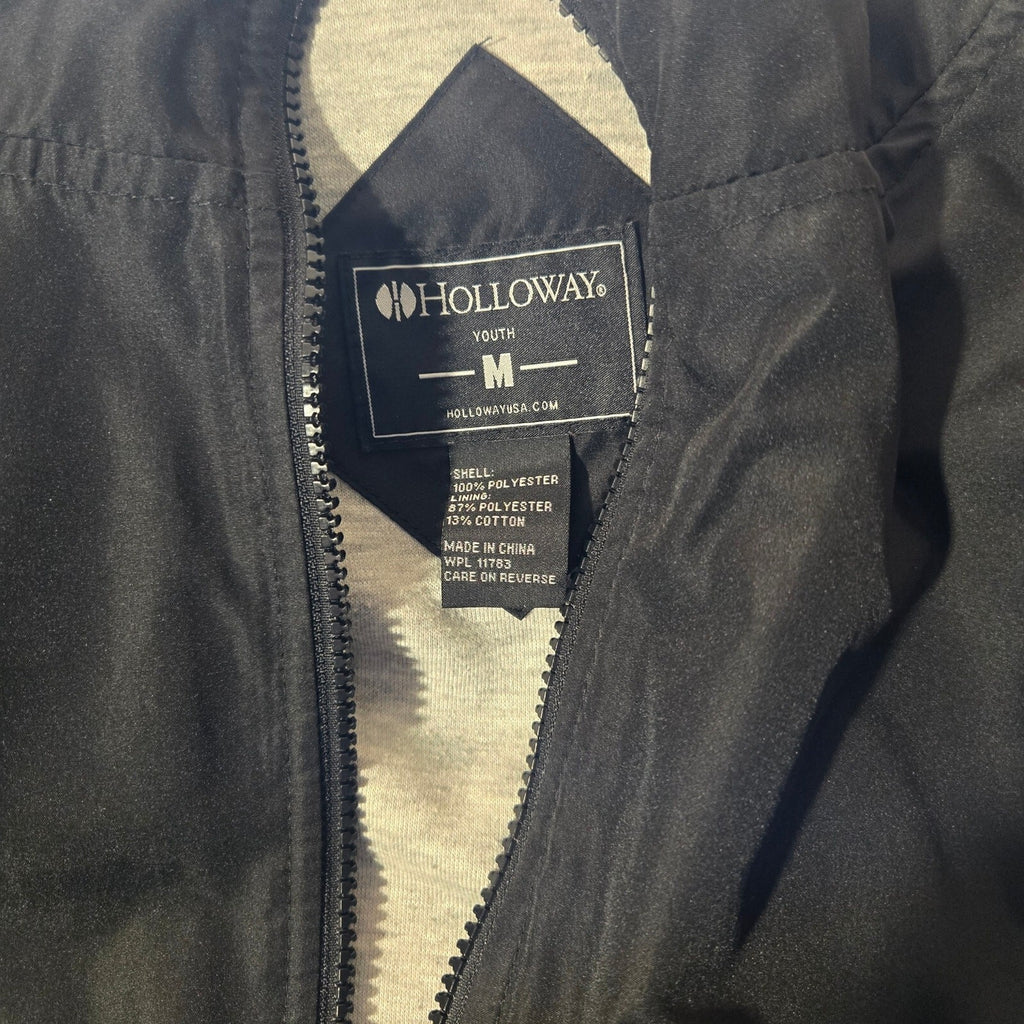 Holloway Youth Medium Black and White Activewear Jacket - Casual Unisex Kids'