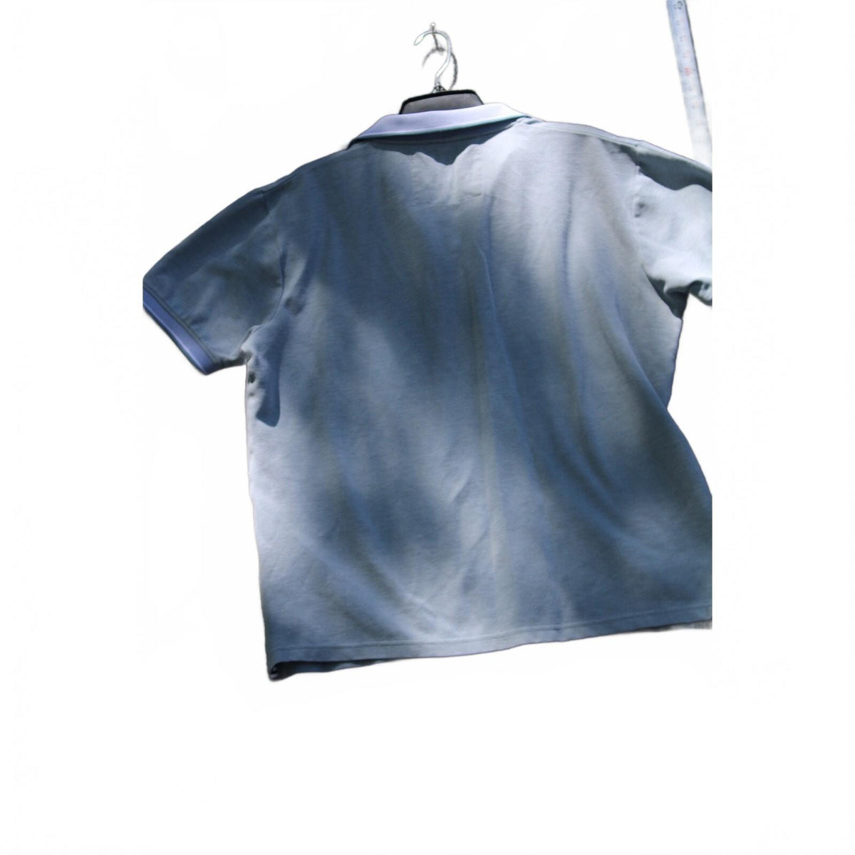 Denim & Flower by Ricky Singh Men's Slate Blue Short Sleeve Quarter-Zip Polo lrg