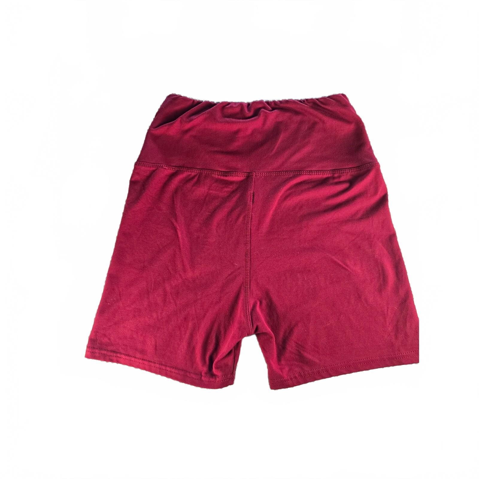 Unbranded Women's High-Rise Maroon Yoga Shorts, Size Small/Medium, Polyester