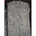 H and M a gray and black heathered knit sweater with a front zipper xs