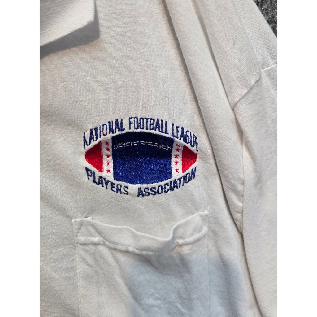 Vintage NFLPA National Football League Players Association White Pocket Polo L