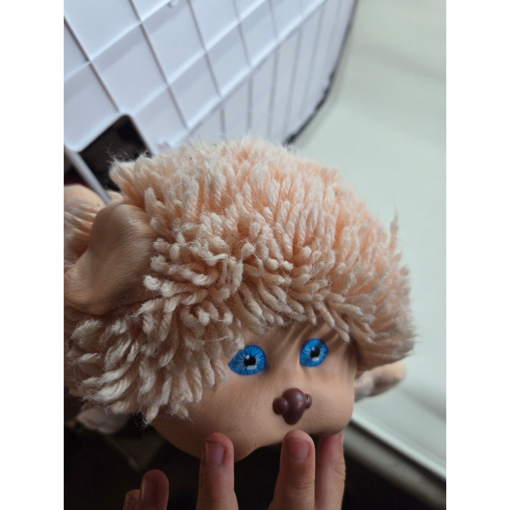 Vintage 1983 Cabbage Patch Kids Koosas Lion Plush Doll, Blue Eyes Peach Yarn