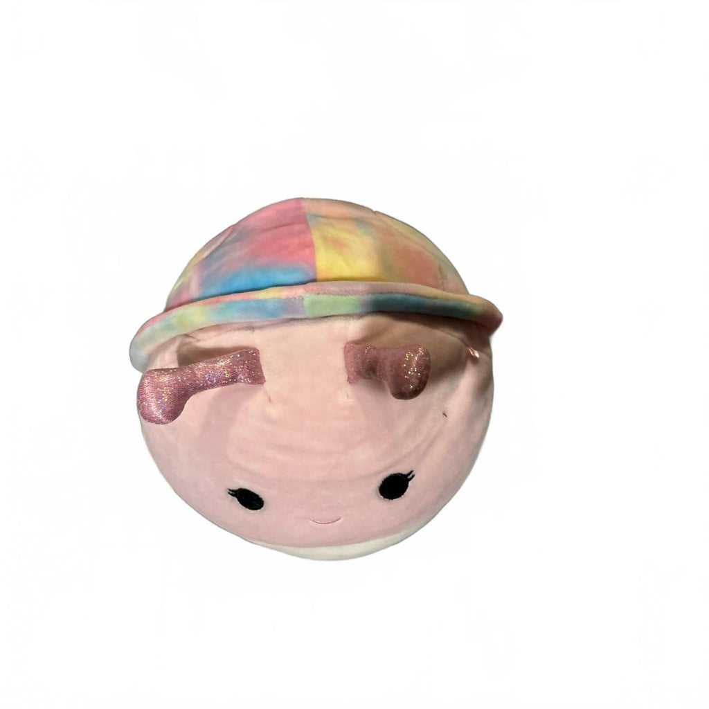 Original Squishmallows Plush Toy - Pink Snail with Rainbow Shell