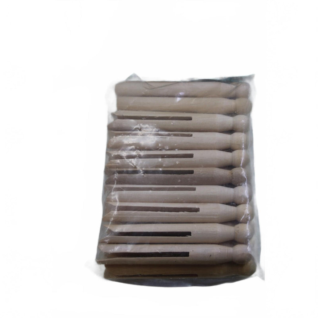 Woodpile Fun! Wooden Round Doll Pins With Flat End
