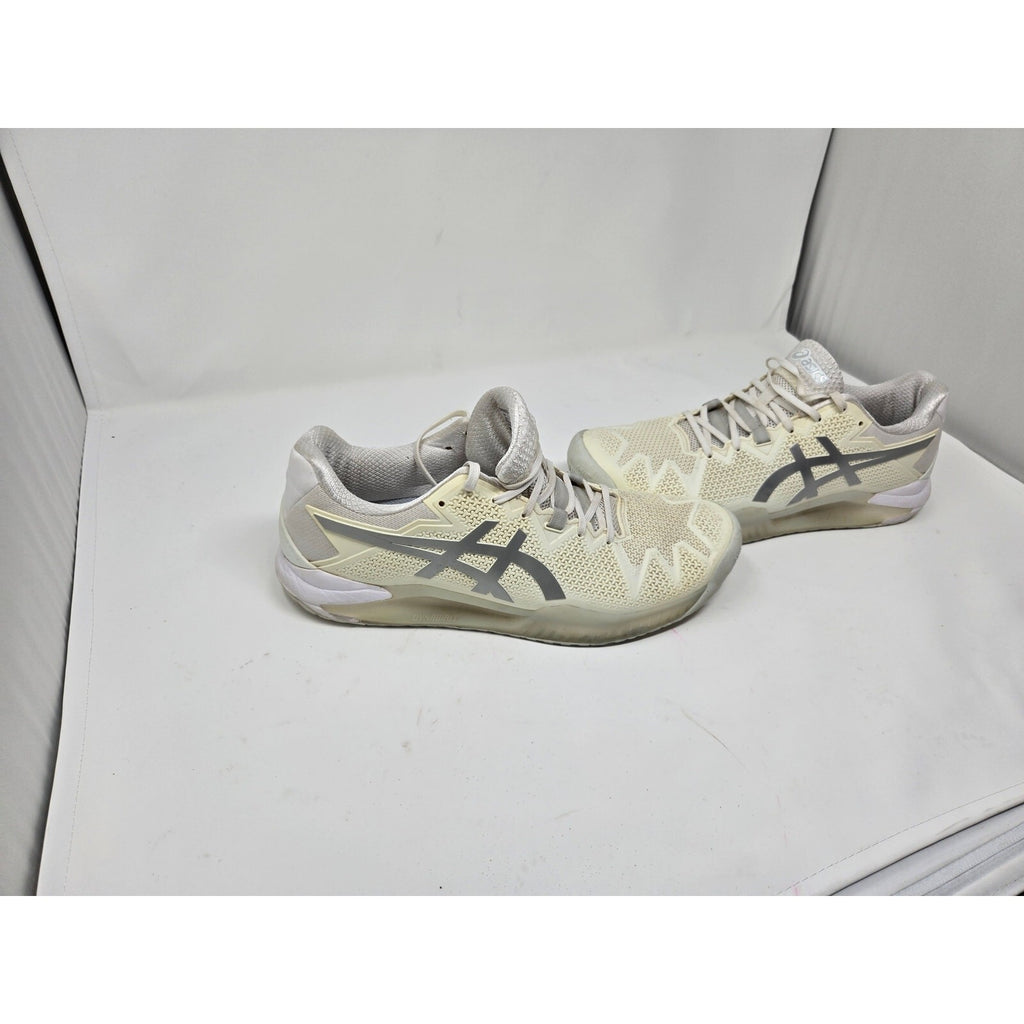 ASICS GEL-Resolution 8 Men's Tennis Shoes White Pure Silver 10