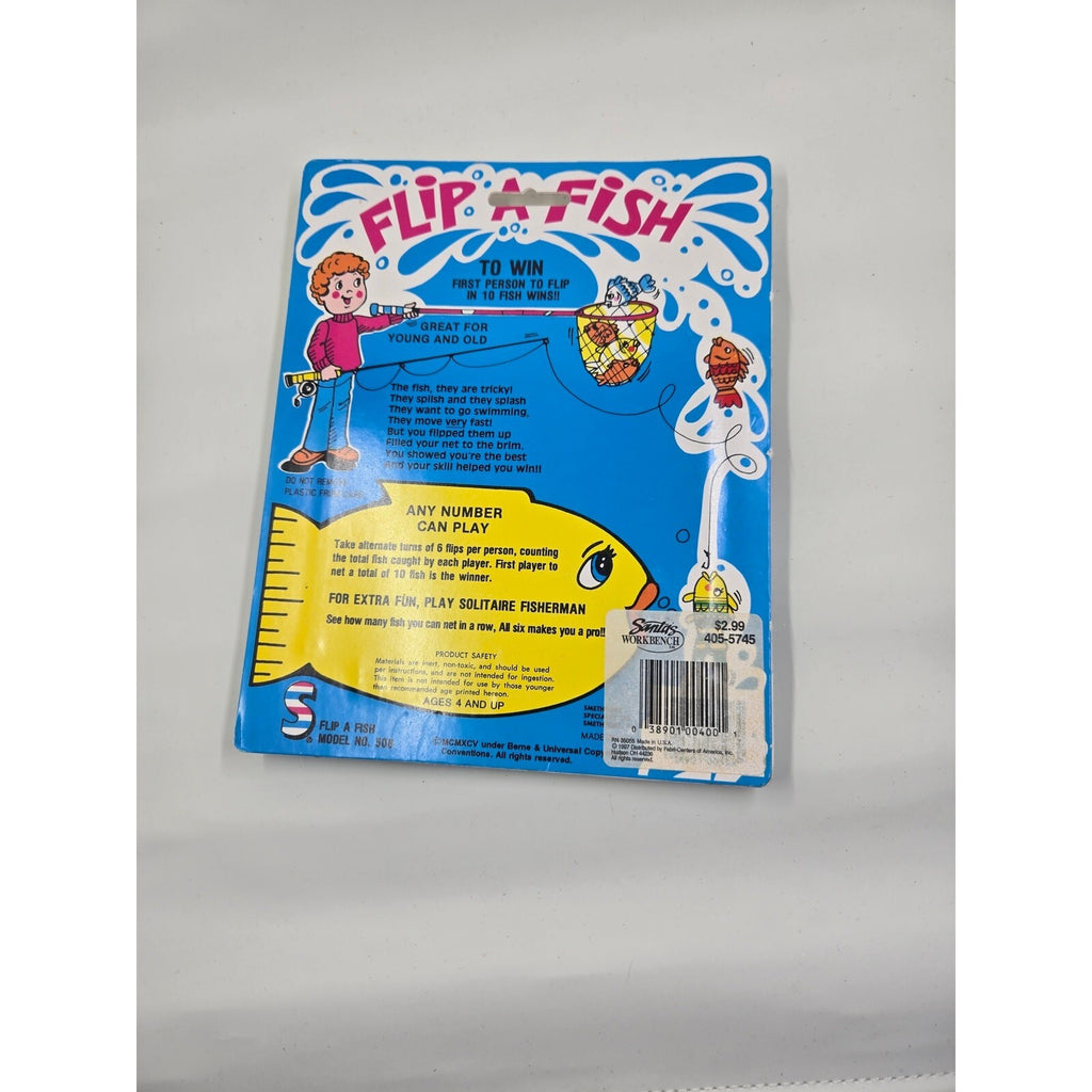 Vintage 1981 Smethport Flip-A-Fish Handheld Game Model 508 New On Card NOS