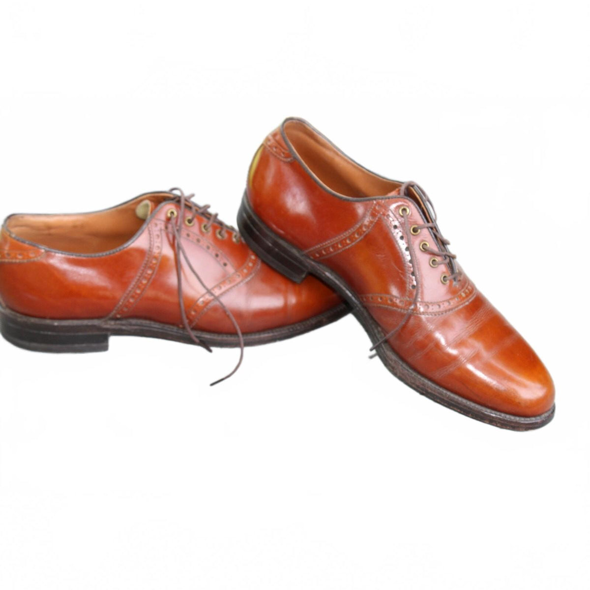 FootJoy Classics Brown Saddle Golf Pro Teaching Shoes Size 9D - Very Good
