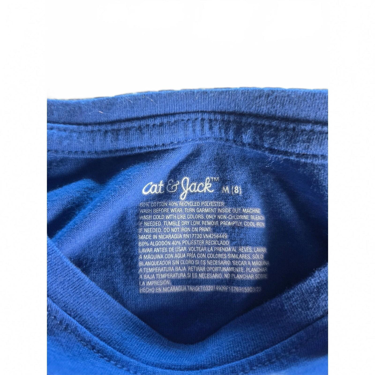 Cat & Jack Cosmic Wonder Blue Long Sleeve Shirt for Kids, Size M, Good Condition
