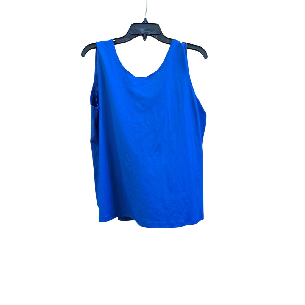 Chico's Cobalt Blue Sleeveless Tank Top Shell, Size Medium, Very Good Condition