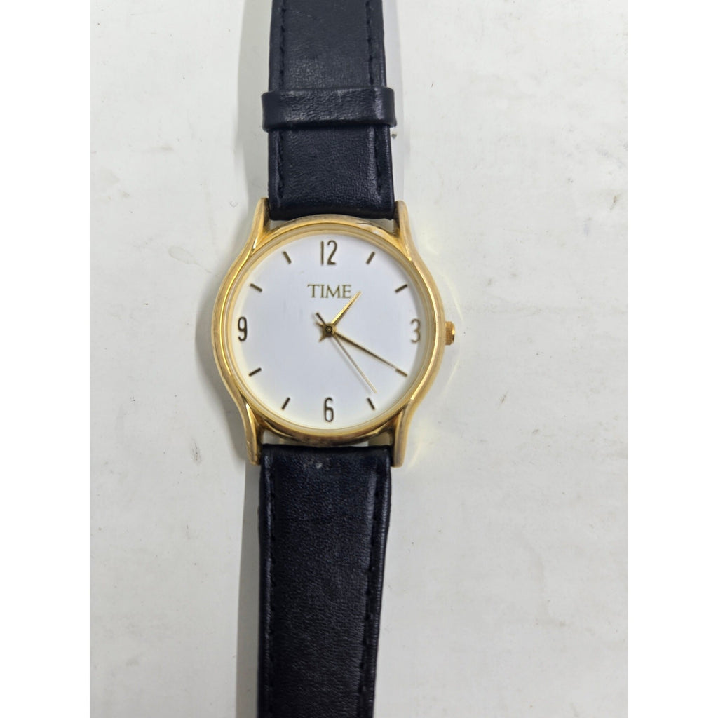 Vintage Gruen Precision Dual Time Quartz Men's Dress Watch (White Dial / Br