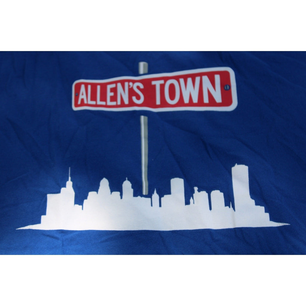Shirts Buffalo Bills Josh Allen "Allen's Town" Skyline V-Neck T-Shirt XXL Blue
