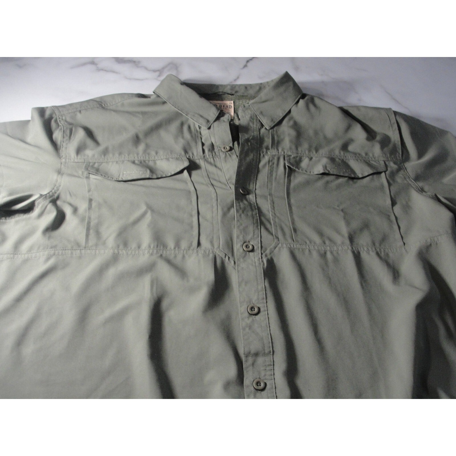 RedHead olive green button-down fishing shirt in size 2XLT