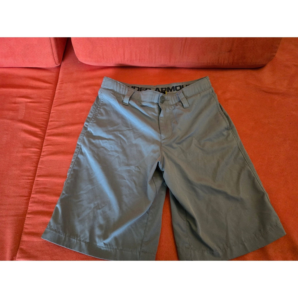 Under Armour Boys Loose Fit Golf Shorts Size 10 Gray Polyester Blend