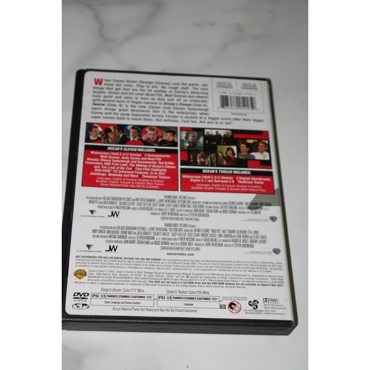 Ocean's Twelve  (DVD,  Fair condition