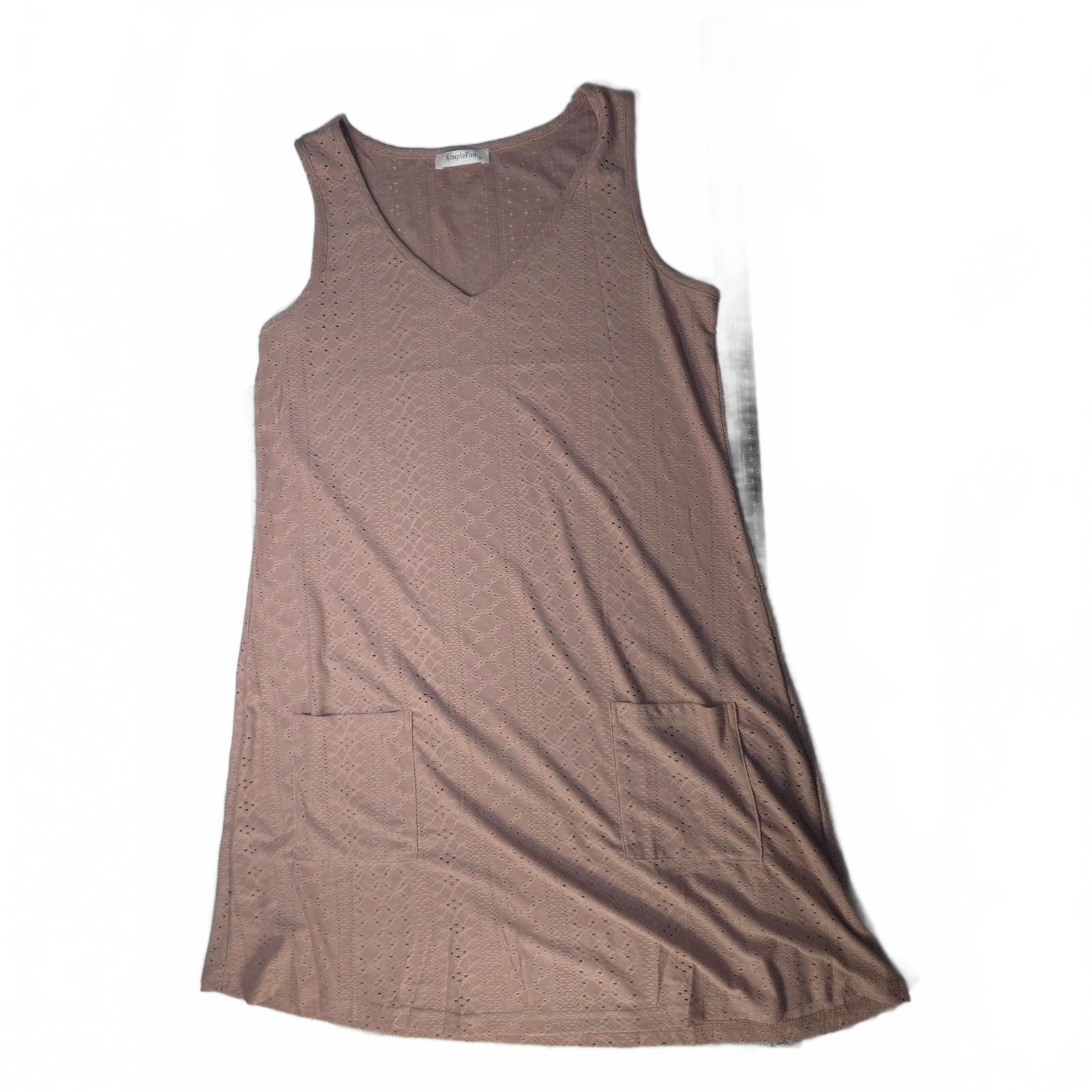 SImple Fun  Pink Knit Tank Top V-Neck Size M
