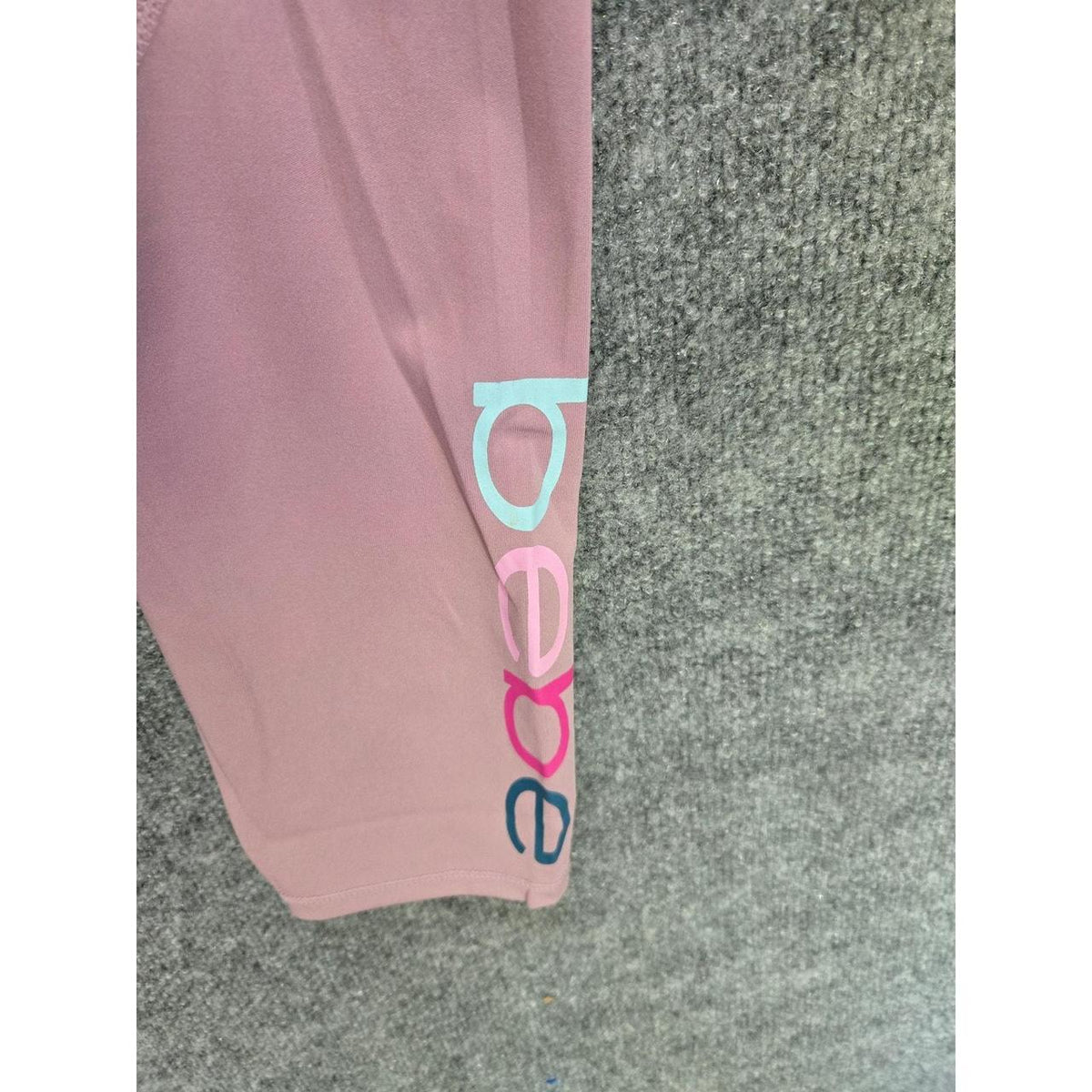 bebe sport Pink XL Leggings with Side Logo