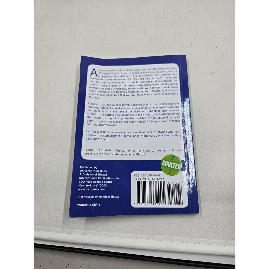 I Adulted! Stickers for Grown-Ups by Robb Pearlman Humor Activity Paperback Book