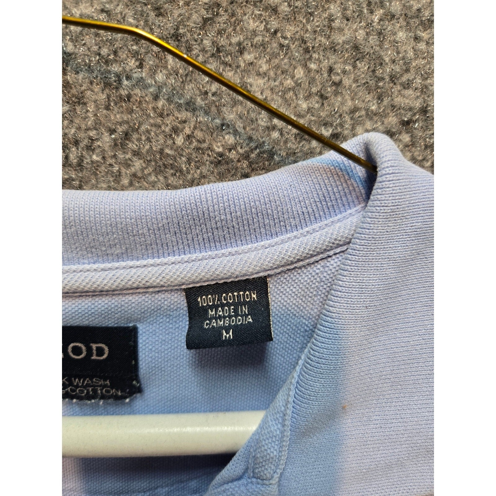 Izod Mens M Light Blue Silk Wash Short Sleeve Polo Solid Casual Sportswear