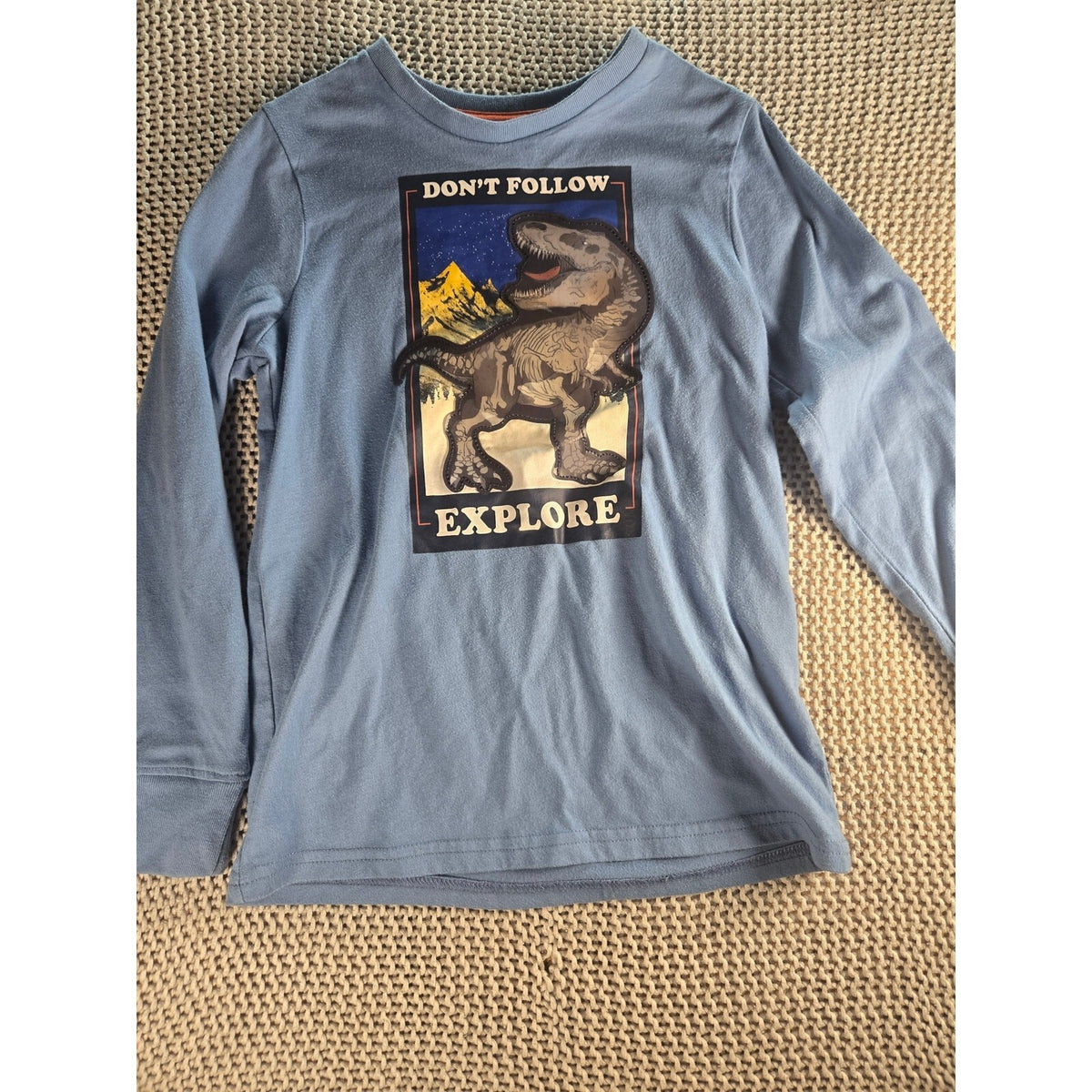 365 Kids by Blue Garanimals Boys T-rex Long Sleeve T-Shirt Sz 8