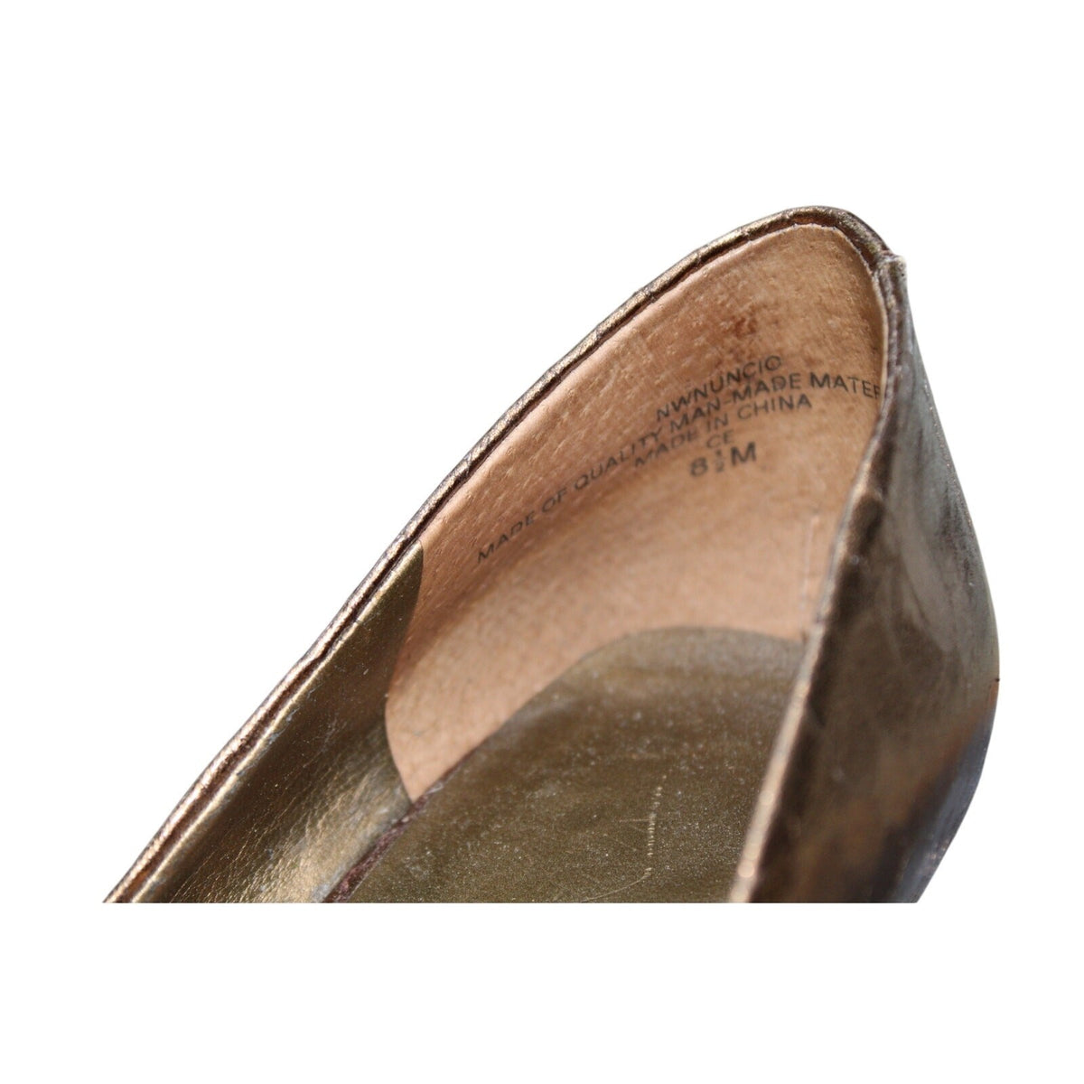 Nine West Metallic Bronze Snake-Embossed Pointed Toe Pumps 8.5