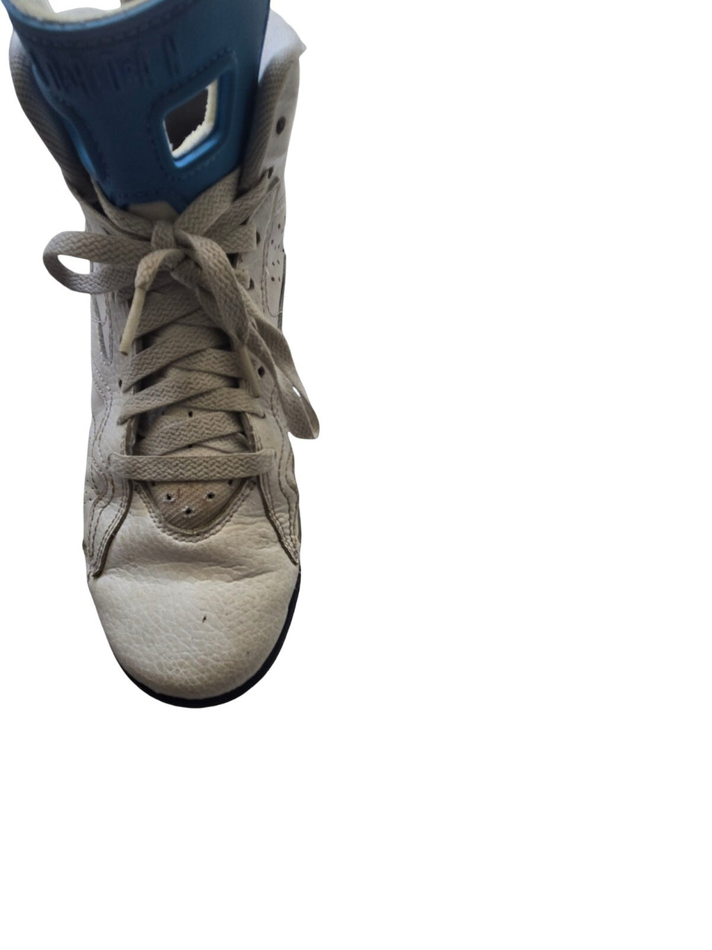 Jordan Air Jordan 6 White Blue Black Men's High Top Lace Up Basketball Sneakers [COPY]