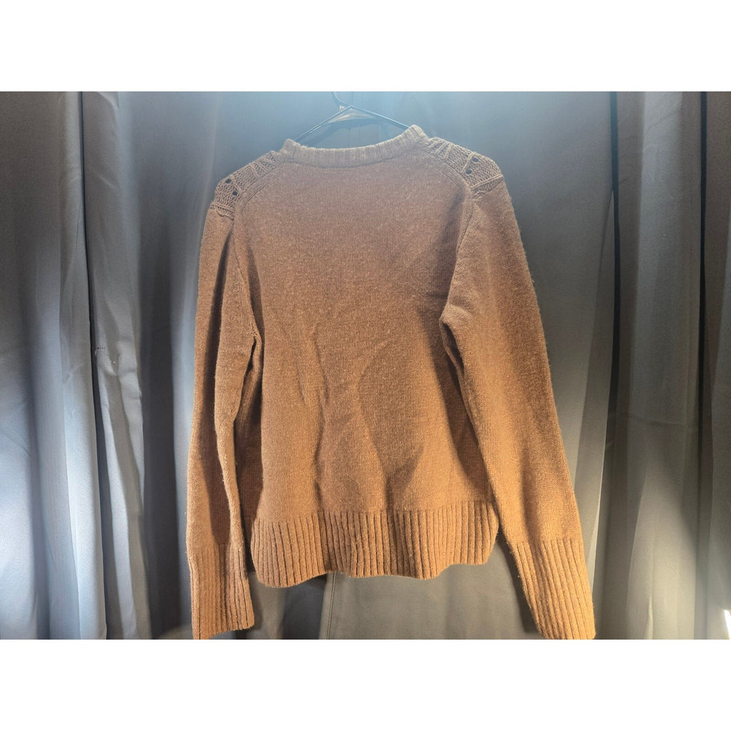 Tan J Crew Cable Knit Sweater Woman's Sz L