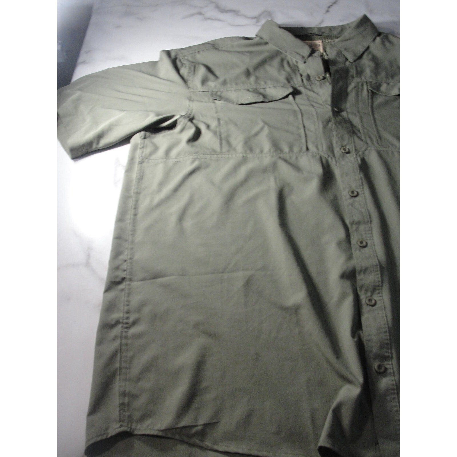 RedHead olive green button-down fishing shirt in size 2XLT