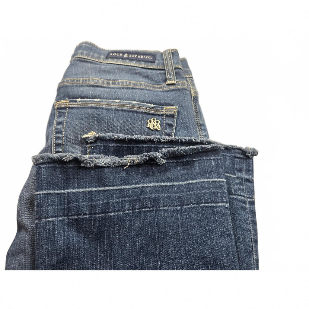 Rock And Republic Women's Jean size 8 Low rise Blue Denim