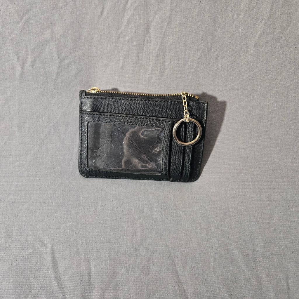 Michael Kors MK Coin Purse Card Wallet Womens Zipper Letter Letter PVC