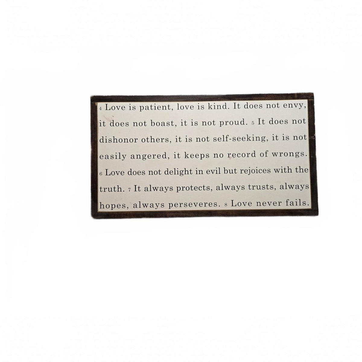 Farmhouse-Style 'Love is Patient, Love is Kind' Wood Sign for Kids' Room Decor,