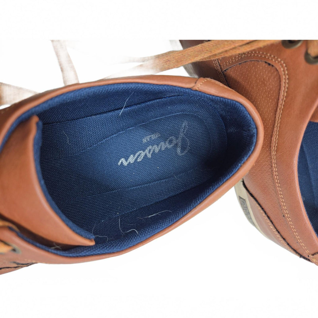 Jousen Milan Men's Brown Casual Dress Sneakers - Size US 10, Good Condition