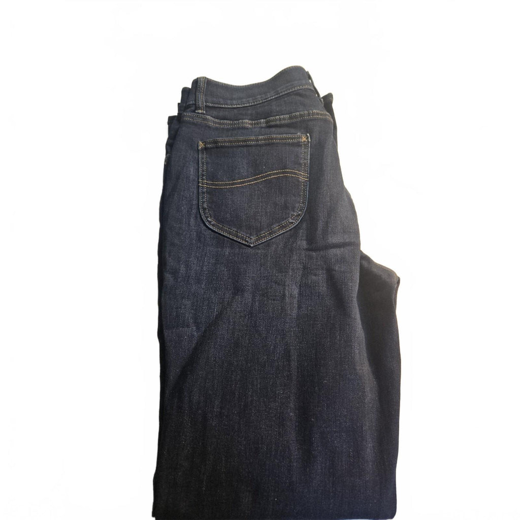Lee Women's Denim Dark Blue Jeans Size 14