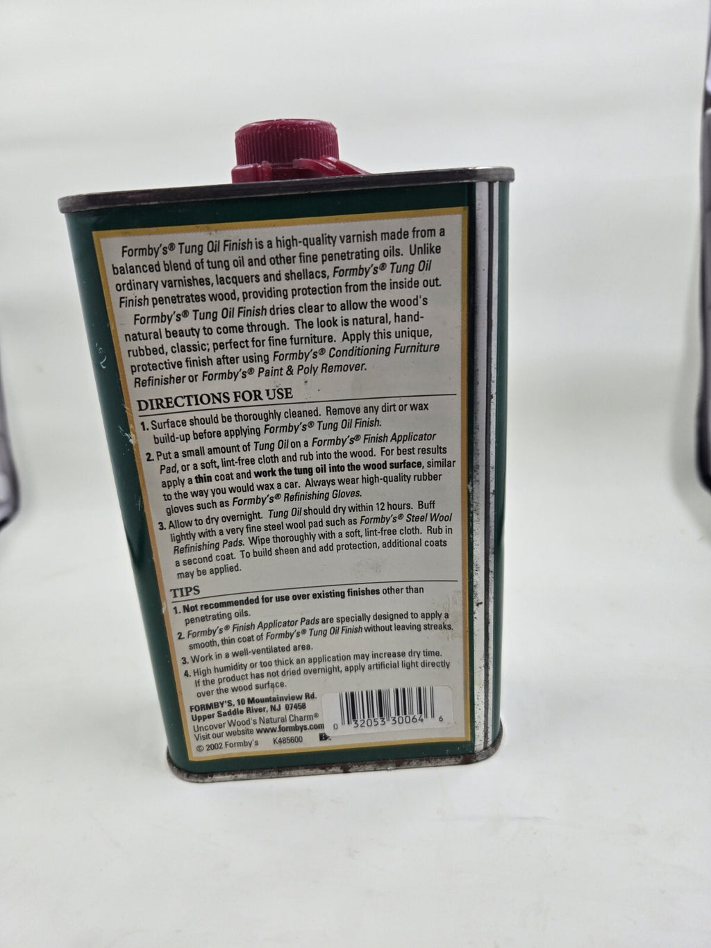 Formby's Traditional Tung Oil Finish Low Gloss 16 oz Antique Furniture Polish V4