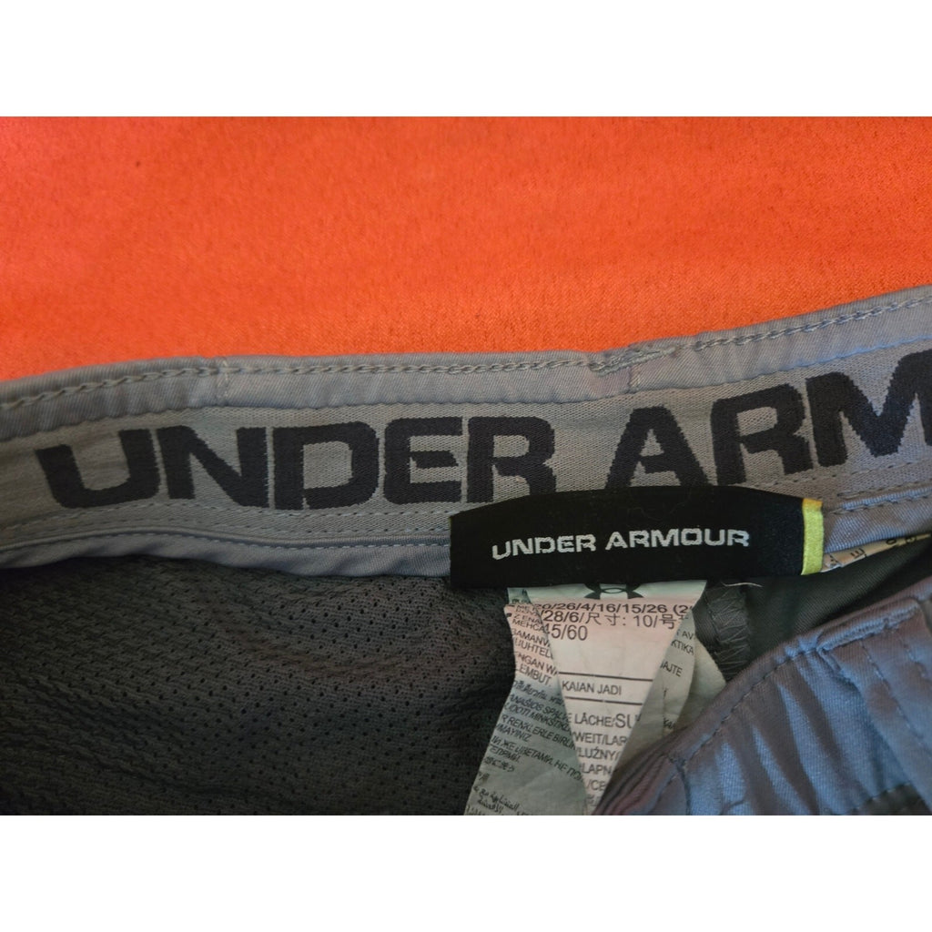 Under Armour Boys Loose Fit Golf Shorts Size 10 Gray Polyester Blend