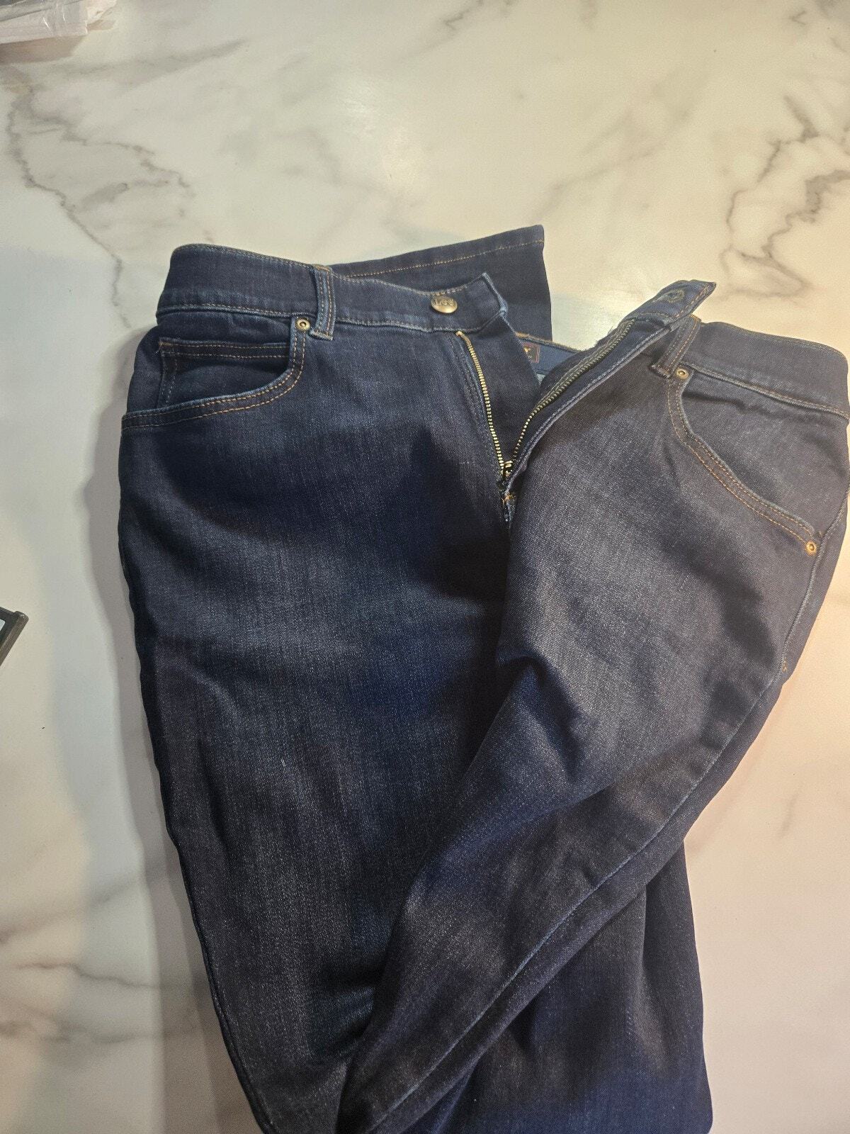 Lee Women's Dark Blue Denim Casual Pants, Size 14M, New Without Tags