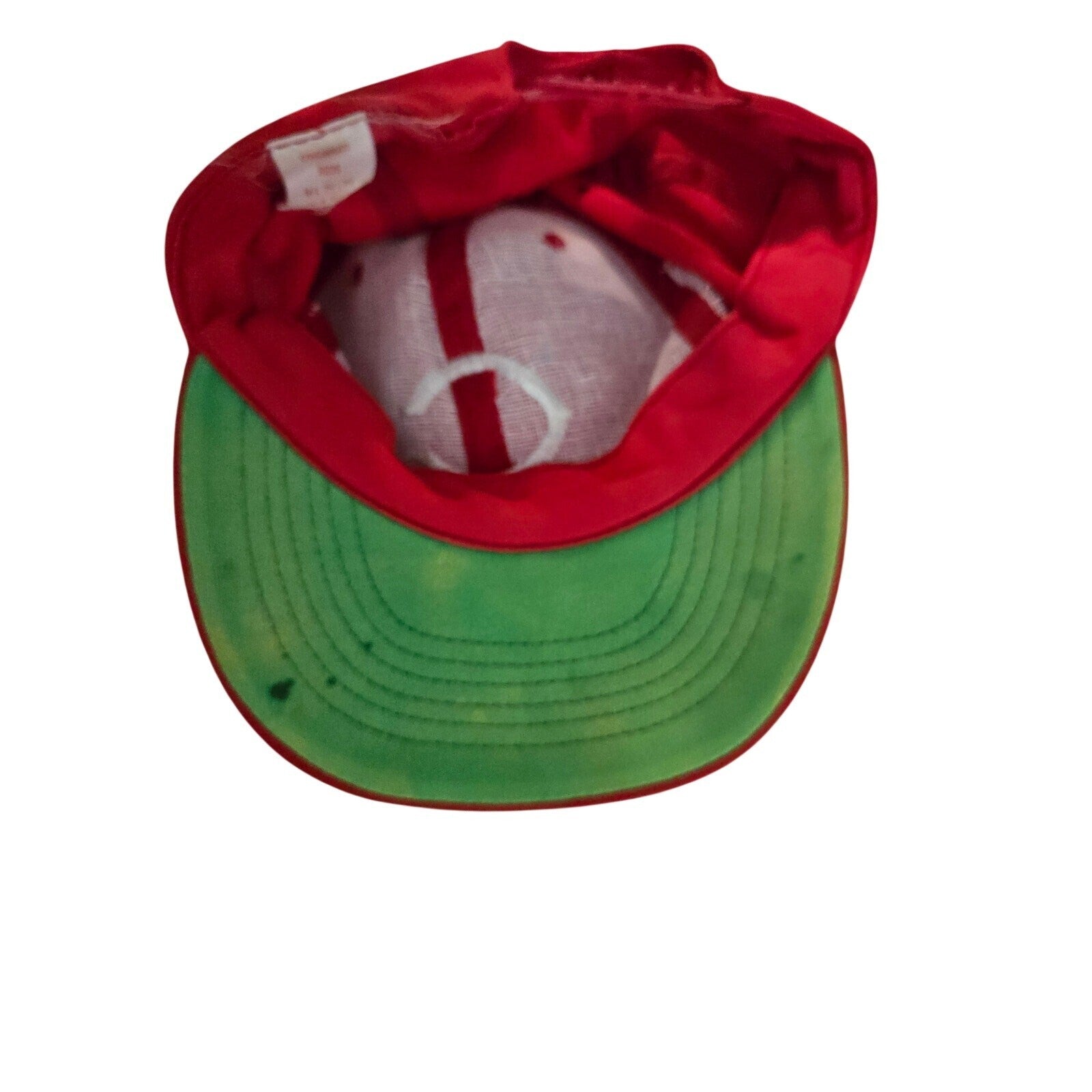 Vtg 80s Cincinnati Reds Twins Enterprise Snapback Taiwan M/L Green Underbrim
