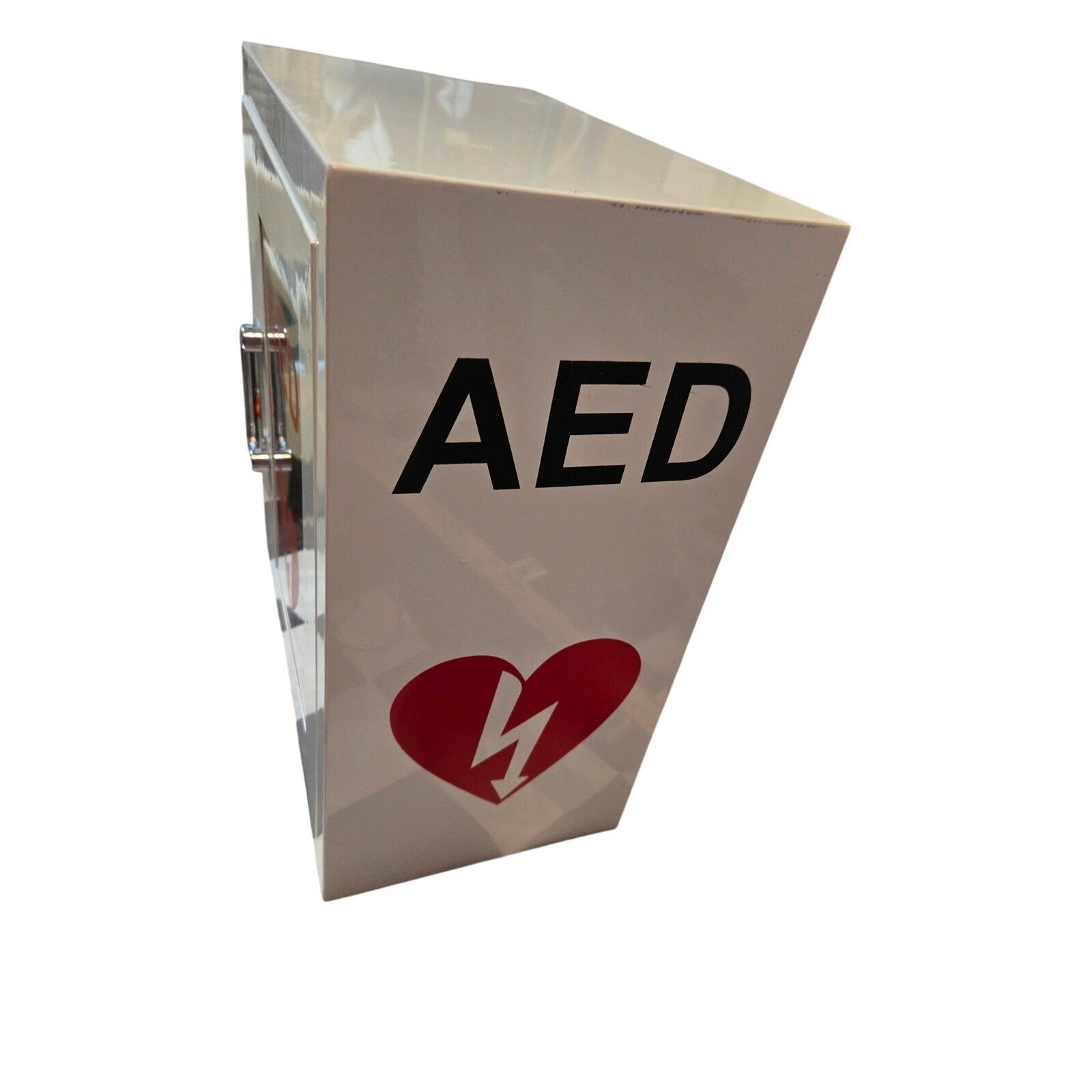 Wall-Mounted AED Cabinet with Lock and Clear Window
