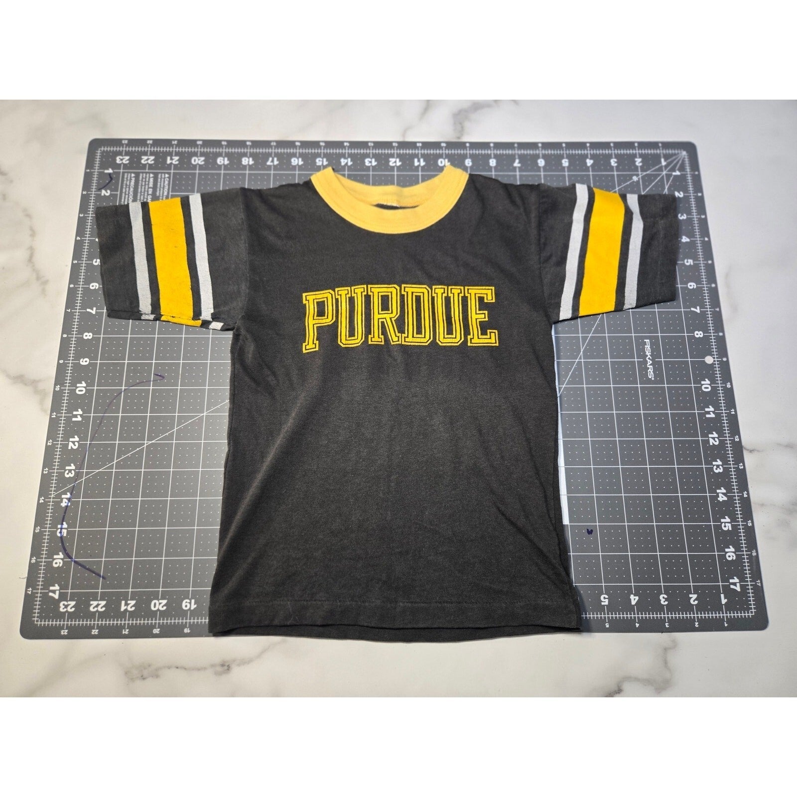 Vintage 70s/80s Purdue University Boilermakers Youth Ringer t-shirt