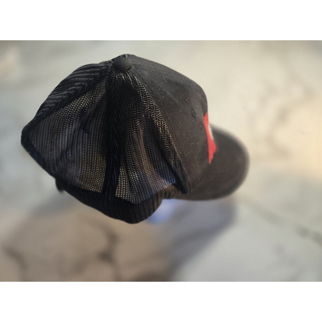 Richardson Men's Trucker Hat Cap PJ Trailers Logo Adjustable Snapback Black