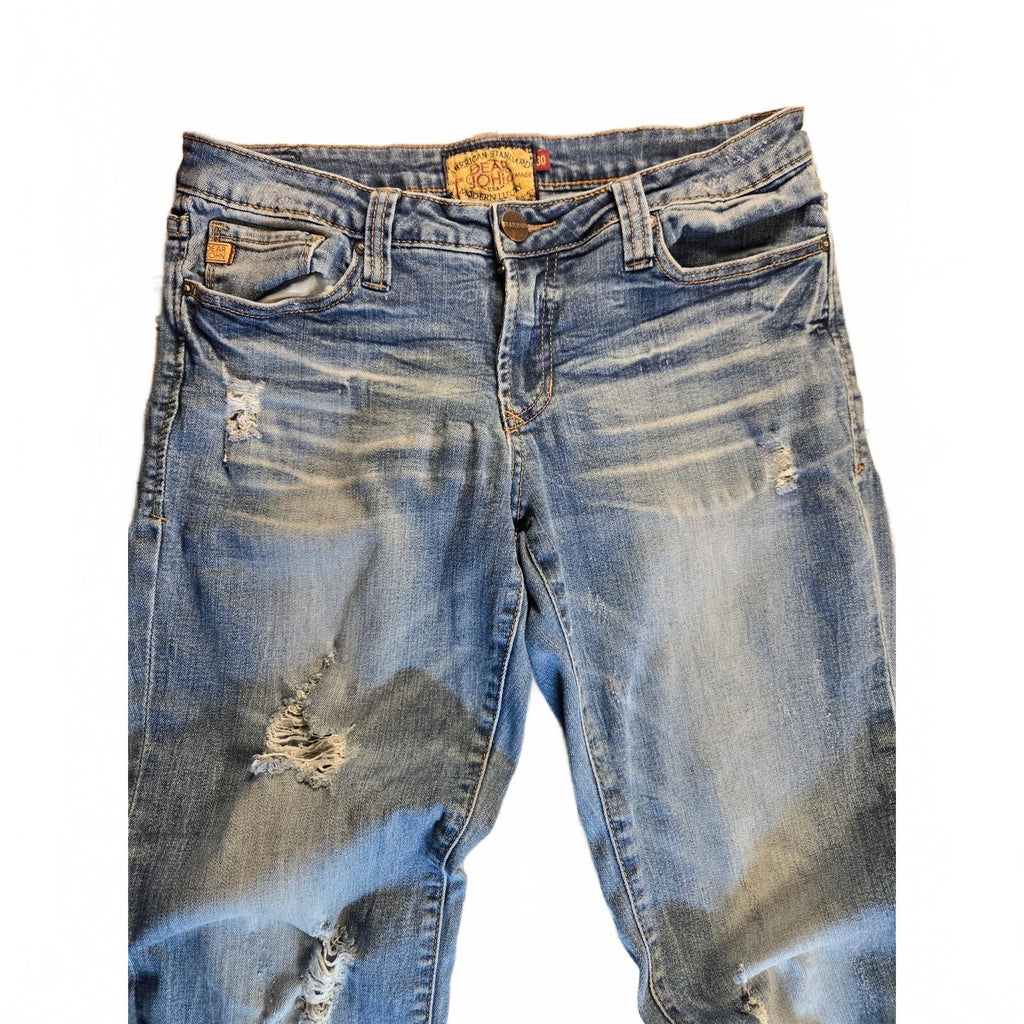 Dear John American Standard Women's Blue Denim Jeans Size 30 Distressed Fit