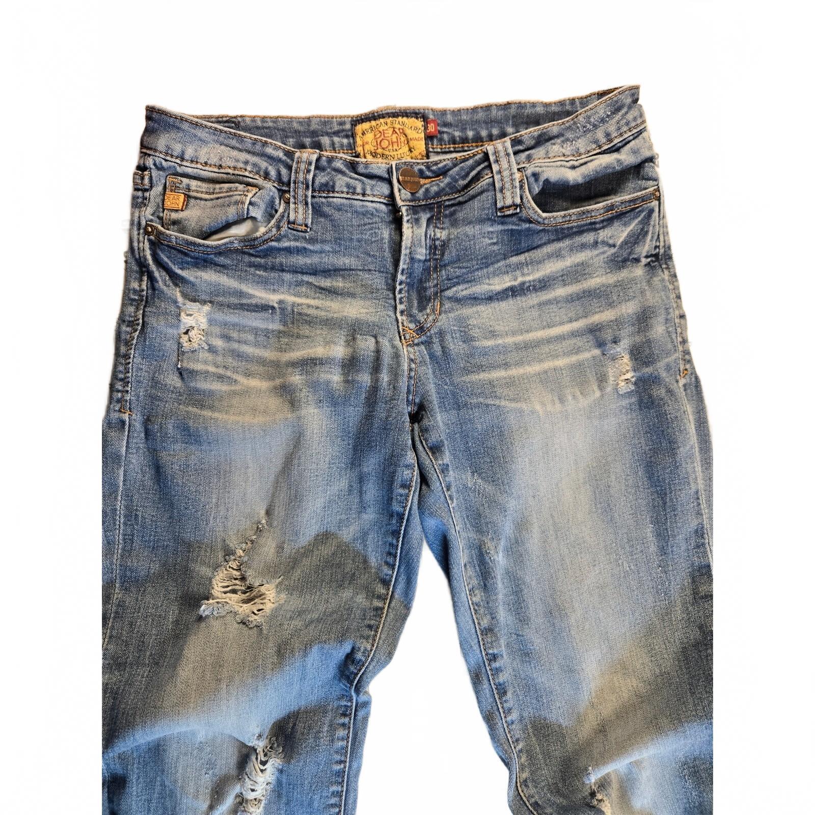 Dear John American Standard Women's Blue Denim Jeans Size 30 Distressed Fit
