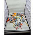 Lot of Toy Construction Accessories with Police Barriers, Traffic Cones,