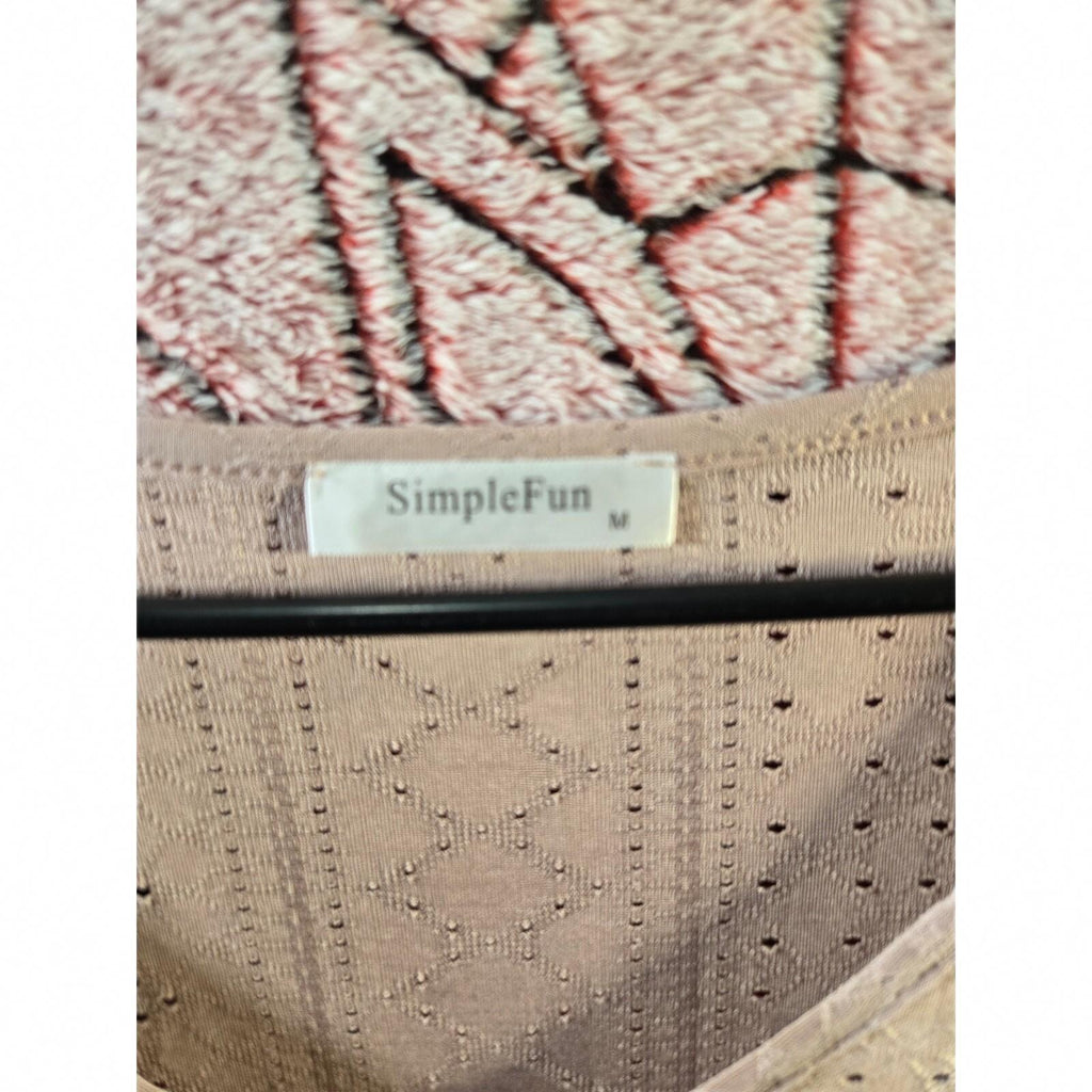 SImple Fun  Pink Knit Tank Top V-Neck Size M