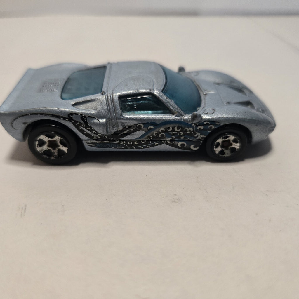 Vintage 1999 Hot Wheels Ford GT-40 Octopus Rare Silver Original Old Car FreeShip