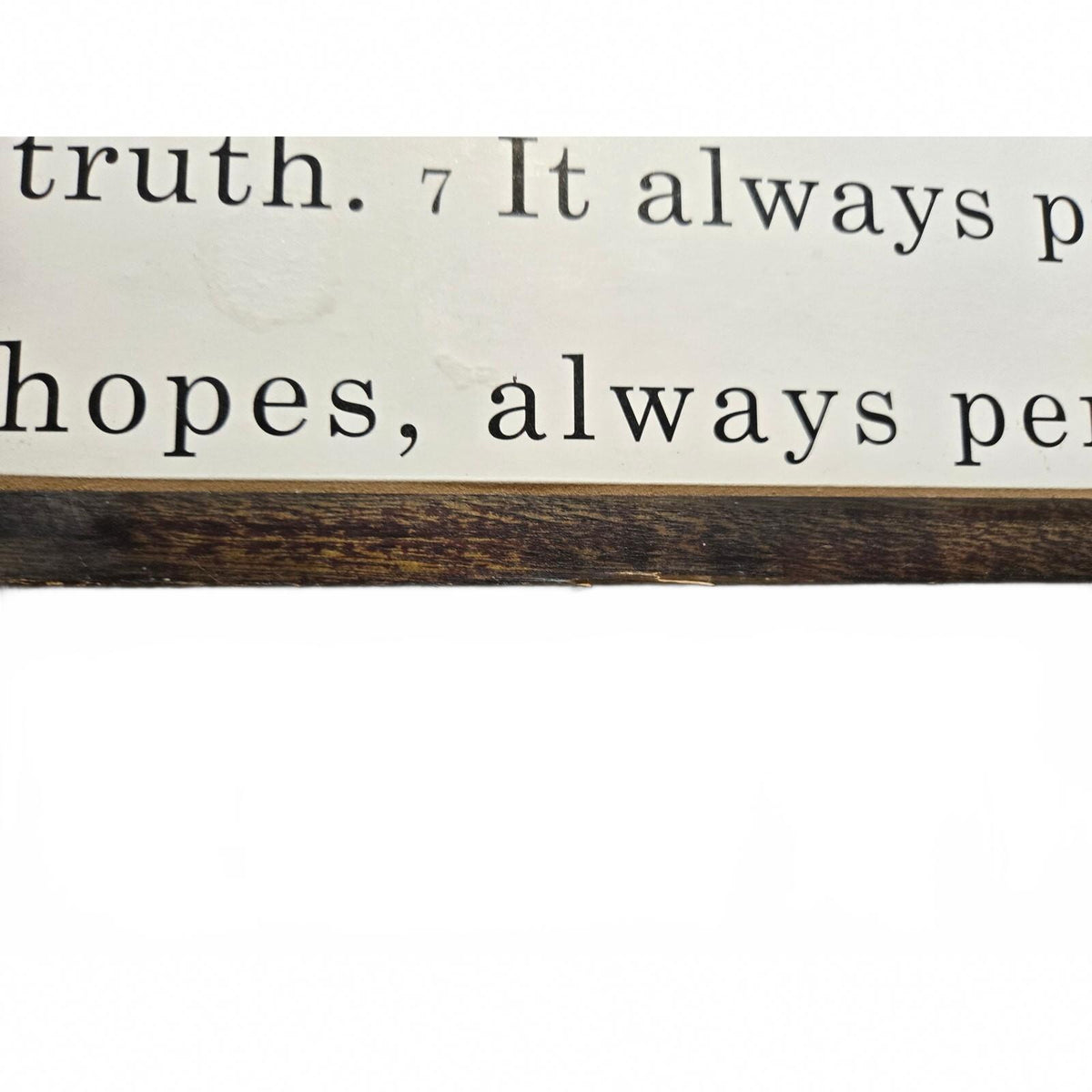 Farmhouse-Style 'Love is Patient, Love is Kind' Wood Sign for Kids' Room Decor,