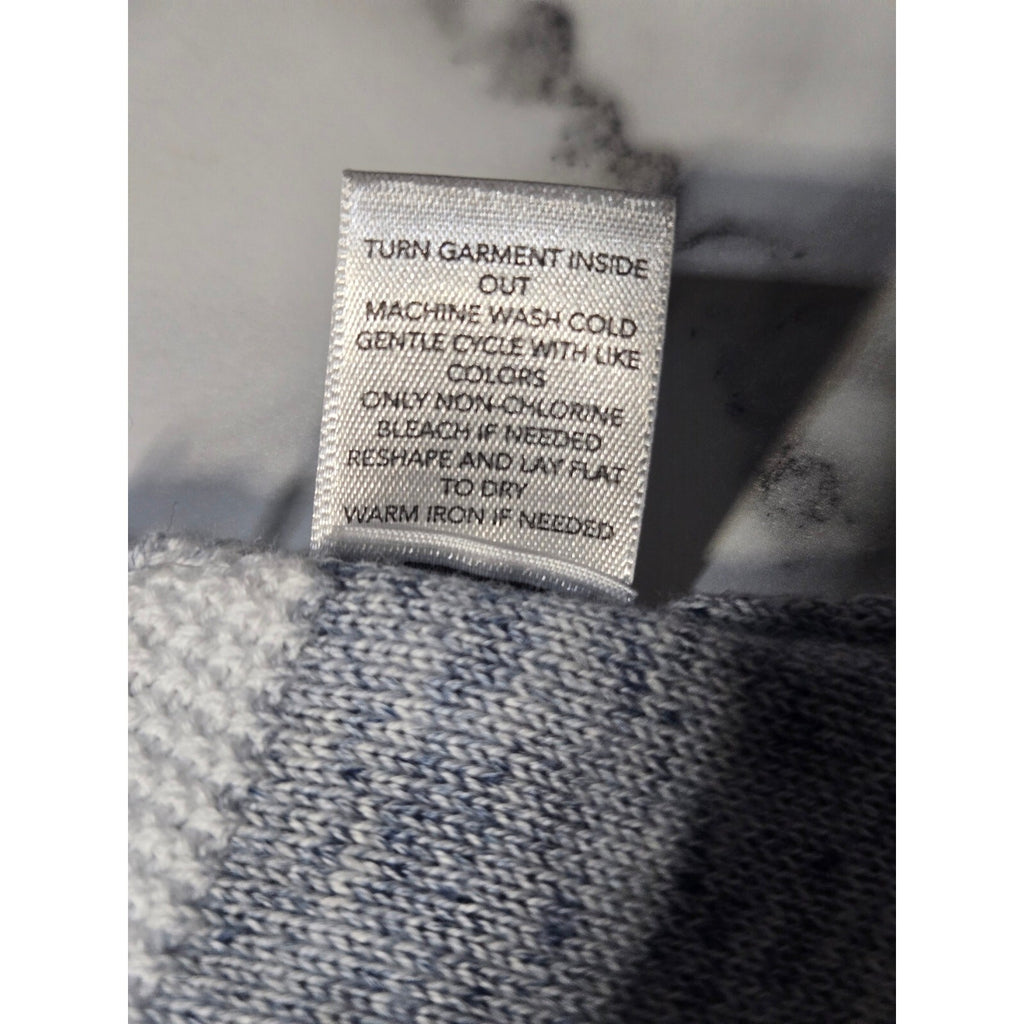 Christopher And  Banks Striped Knit Pullover Sweater Crew neck Blue and white l