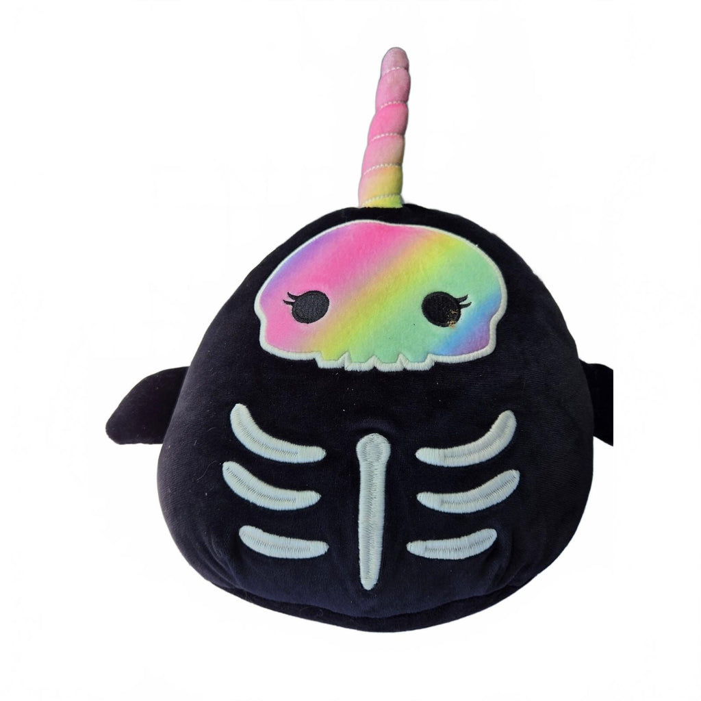 Original Squishmallows BUFINDA 12" Rainbow Skeleton Narwhal Glow in the Dark